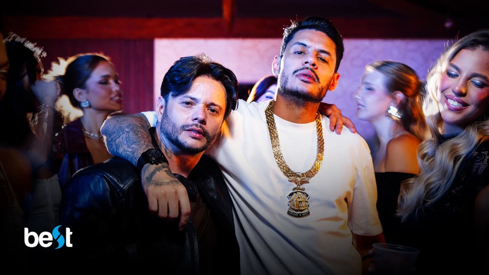 Paulo Pires e Hungria no clipe de Assunto